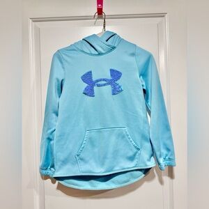 Sky blue, flip sequins, Under Armour hoodie. Fleece lined. Size youth medium.